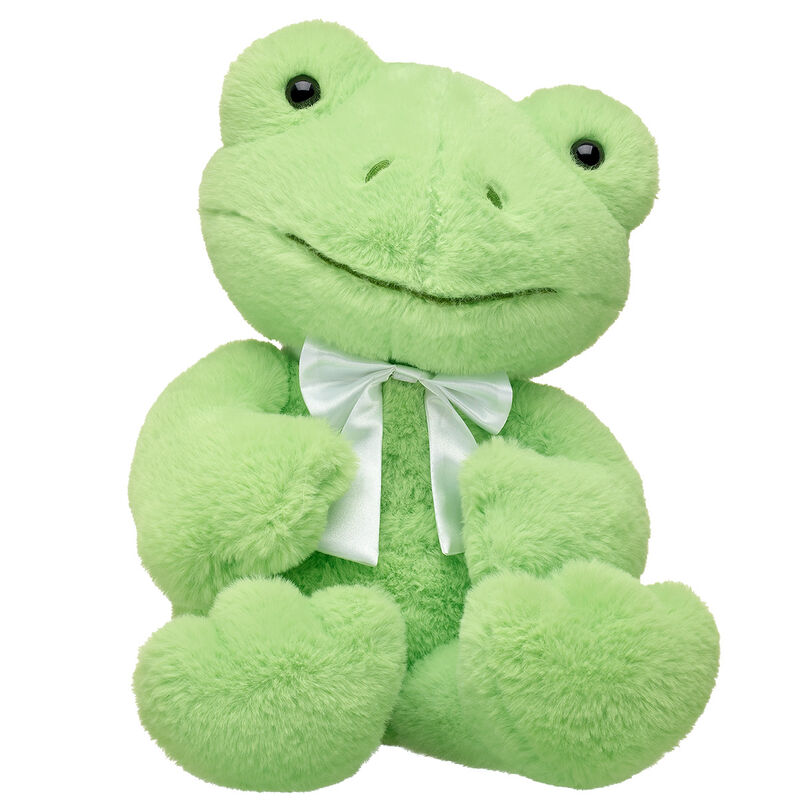 Online Exclusive Spring Green Frog with White Bow