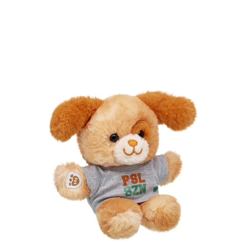 Build-A-Bear Mini Beans® Autumn Puppy Stuffed Animal with PSL SZN T-Shirt - Build-A-Bear Workshop®