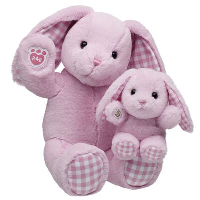 Pink Gingham Pawlette&trade; Bunny Plush with Mini Bean&reg;