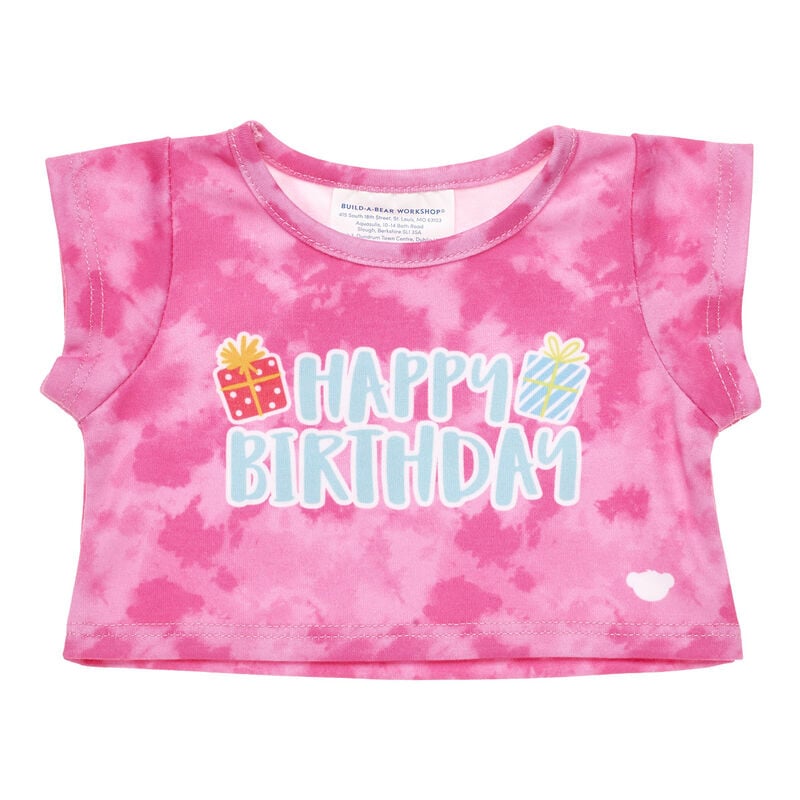 Pink Tie-Dye Birthday T-Shirt - Build-A-Bear Workshop&reg;