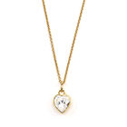 Heart Stone Pendant Gold Necklace