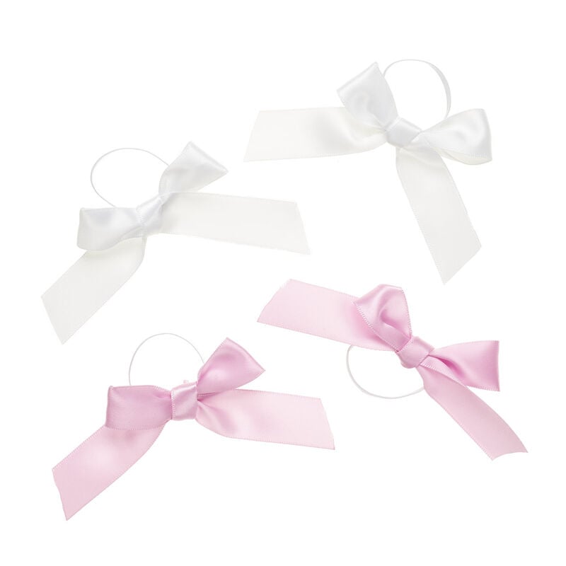 Pink & White Ribbon Bows 4 pc. for Stuffed Animals - Build-A-Bear Workshop®