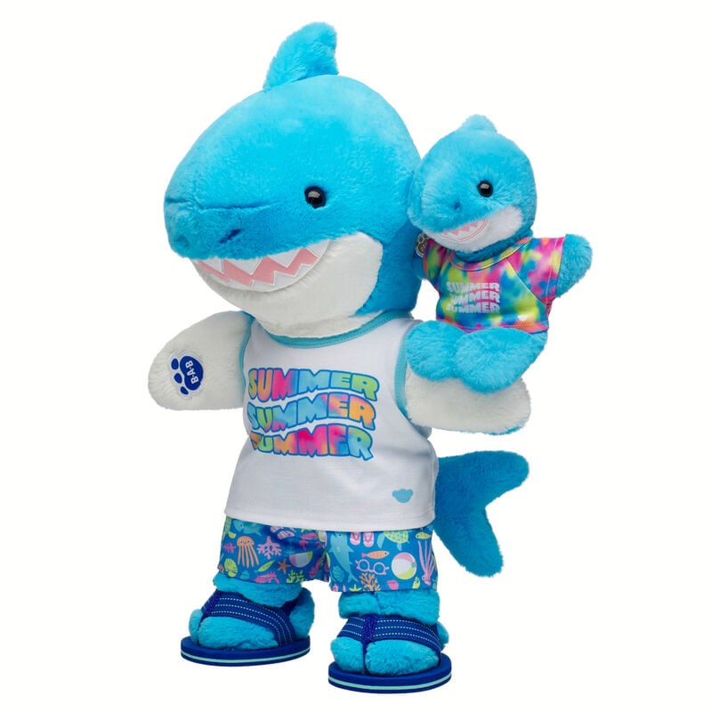 Chummy Shark Stuffed Animal Summer Mini Beans Gift Set plush by Build-A-Bear