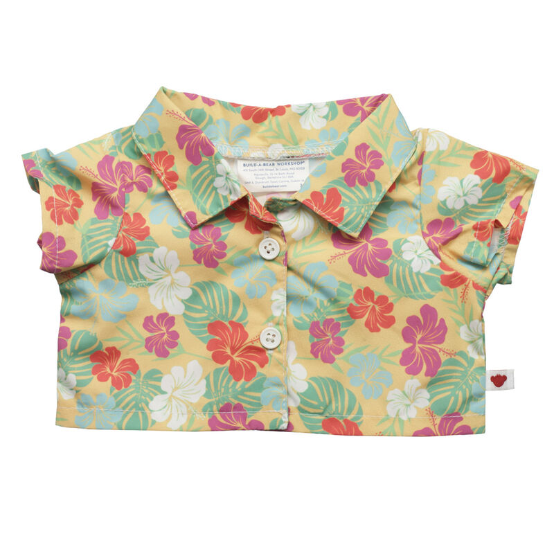 Tropical Flower Print Shirt by Build-A-Bear