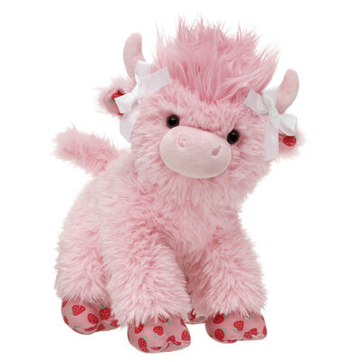 Strawberry Highland Cow Soft Toy Gift Set