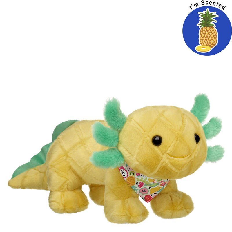 Pineapple Axolotl Stuffed Animal Bandana Gift Set with Pineapple Scent - Build-A-Bear Workshop®