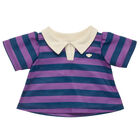 Navy and Purple Stripe Polo Dress for Stuffed Animals - Build-A-Bear Workshop®