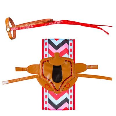 Horses & Hearts Riding Club Red Saddle, Bridle & Blanket Set 3 pc.