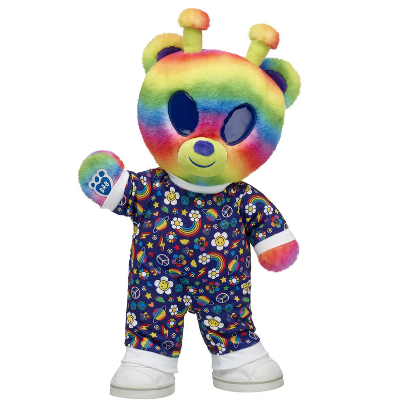 Rainbow Bearlien Groovy Rainbow Sleeper & Shoes Stuffed Animal Set - Build-A-Bear Workshop®