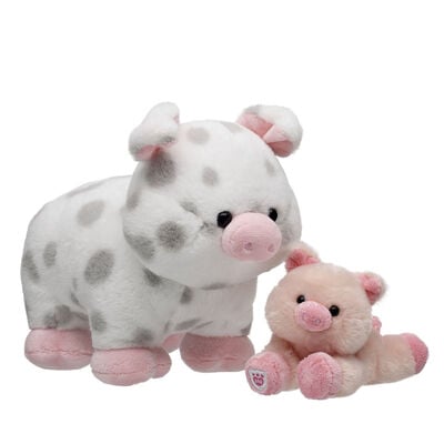 Spotted Pig Soft Toy with Fuzzy Pink Pig Mini Bean&reg;