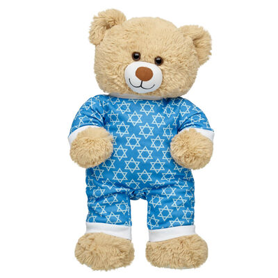 Cuddly Brown Teddy Bear Hanukkah Sleeper Gift Set