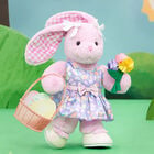 Pink Gingham Pawlette Bunny Plush Spring Flowers Gift Set plush by Build-A-Bear