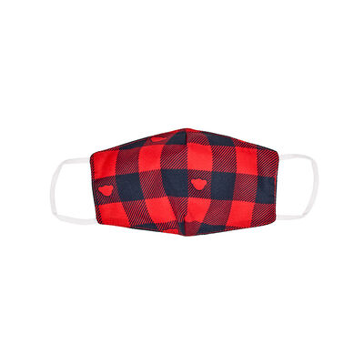 Child-Size Buffalo Check Face Mask