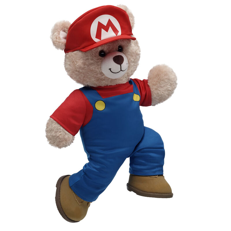 Super Mario Happy Hugs Teddy Bear Mario Gift Set plush by Build-A-Bear