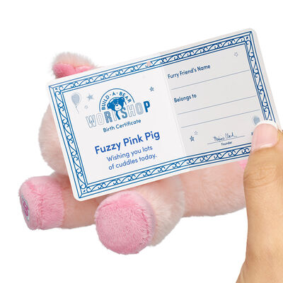 Build-A-Bear Mini Beans&reg; Fuzzy Pink Pig Soft Toy