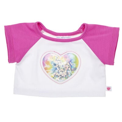Tie-Dye Sequin Heart T-Shirt