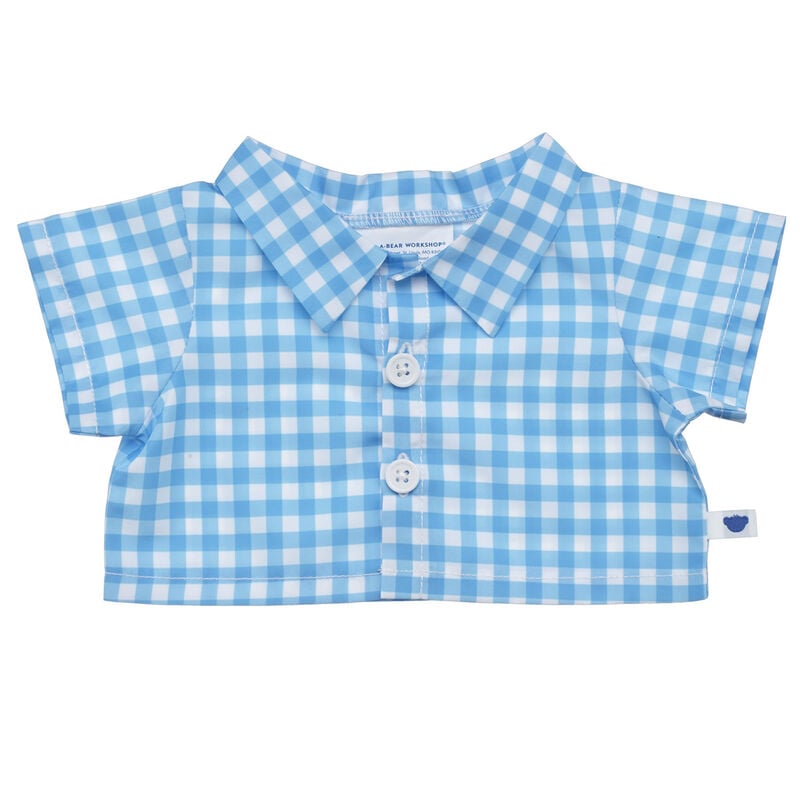 Blue Gingham Shirt by Build-A-Bear