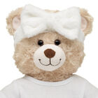 White Plush Bow Headwrap