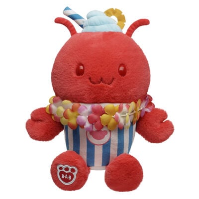 Fruit Punch Lobster Slushie Plushie with Lei Necklace