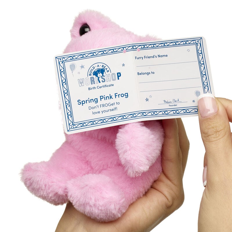 Mini Beans Spring Pink Frog Stuffed Animal - Build-A-Bear Workshop&reg;