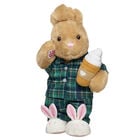 Pawlette™ Bunny Plush Green Plaid PJ and Slipper Gift Set