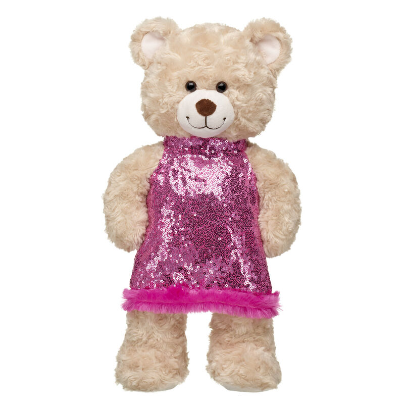 Online Exclusive Pink Sequin Halter Dress for Plush Toys - Build-A-Bear Workshop&reg;