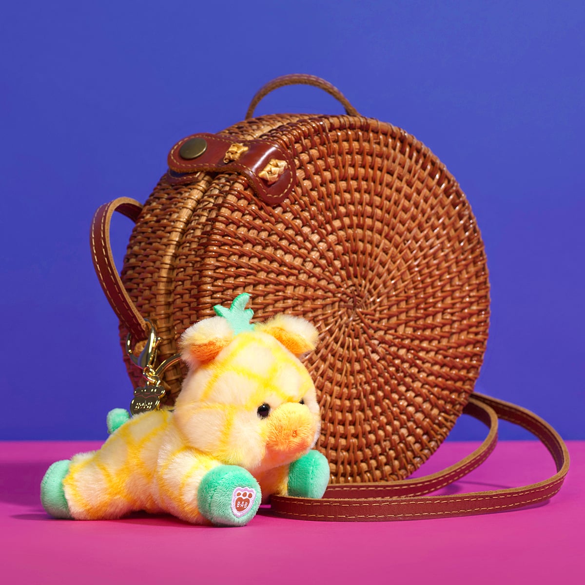 Pineapple Pig Bag Charm