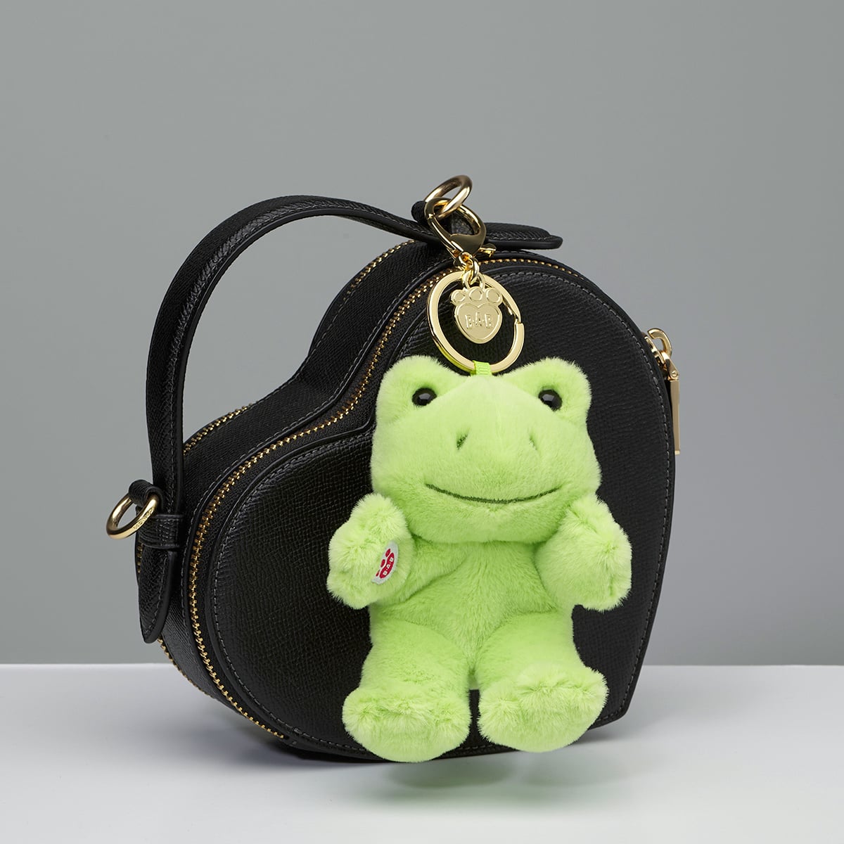 Spring Green Frog Plush Bag Charm