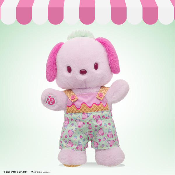 Sanrio&reg; Hello Kitty&reg; and Friends Strawberry Ice Cream Pochacco&trade; Plush with Overalls